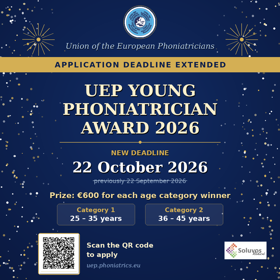 UEP Young Phoniatrician Award (YPA) 2026