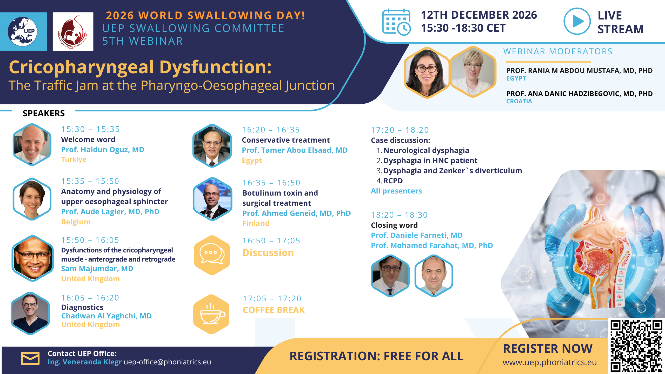 2026 World Swallowing Day, UEP Swallowing Committee 5th Webinar, 12th December 2026
